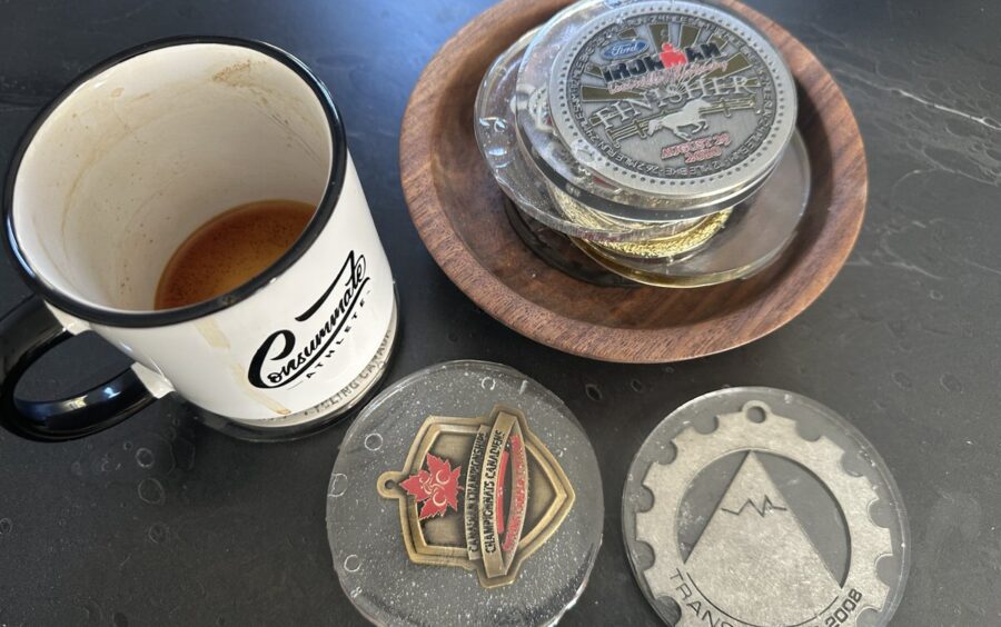 Easy DIY: Turn Your Race Medals Into Resin Coasters
