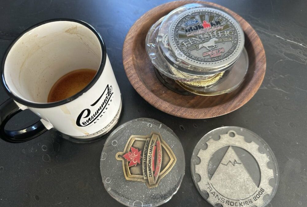 Easy DIY: Turn Your Race Medals Into Resin Coasters