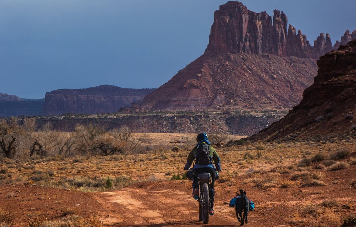 bikepacking utah w. dog